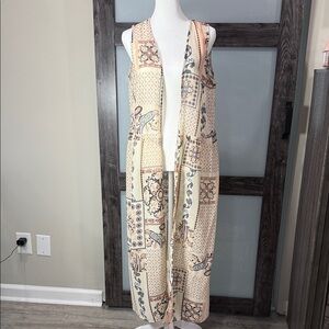 Bohemian Sleeveless Duster Vest
